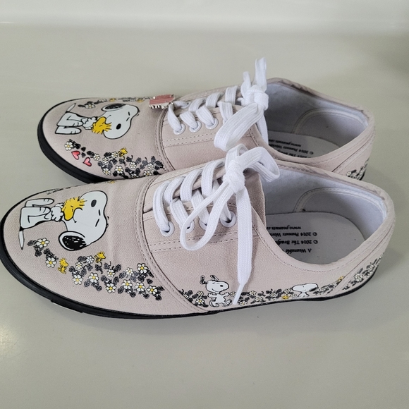 SNOOPY & WOODSTOCK Floral Canvas Sneakers Womens 10 THE BRADFORD EXCHANGE - Picture 14 of 14
